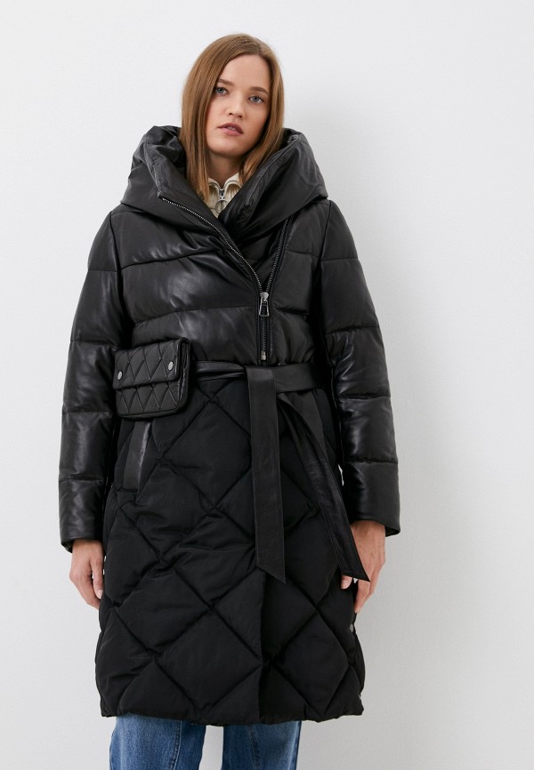 фото Куртка кожаная утепленная снежная королева