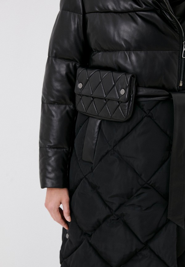 фото Куртка кожаная утепленная снежная королева