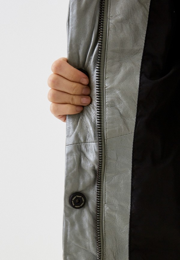 фото Куртка кожаная утепленная снежная королева