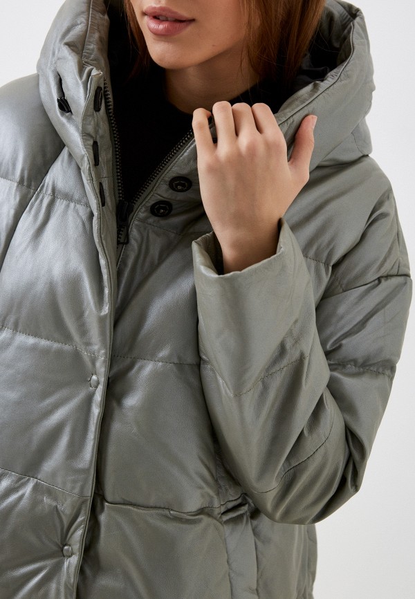 фото Куртка кожаная утепленная снежная королева