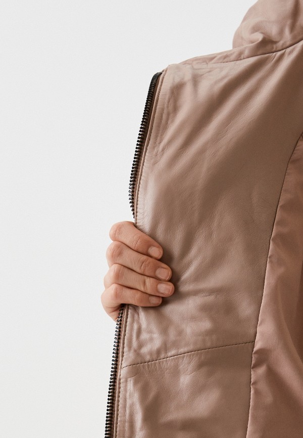 фото Куртка кожаная утепленная снежная королева