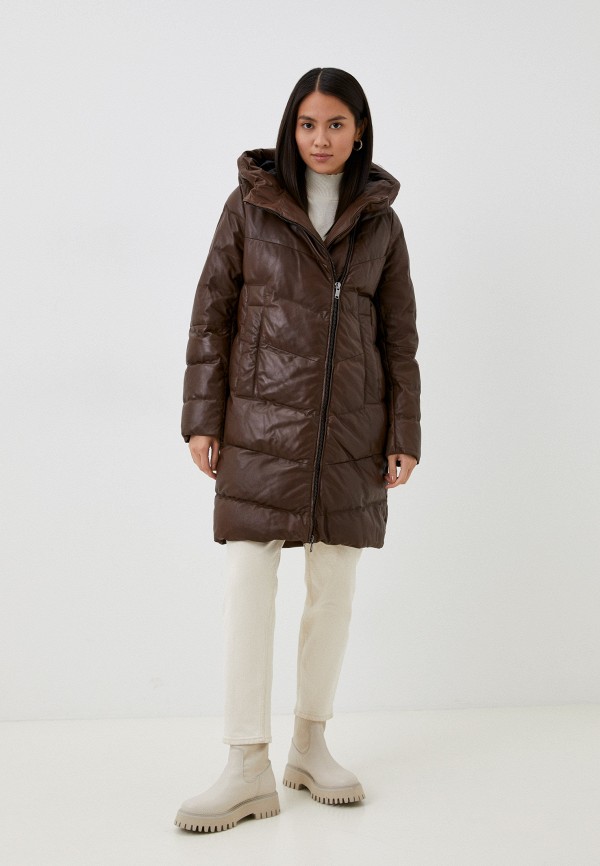 фото Куртка кожаная утепленная снежная королева