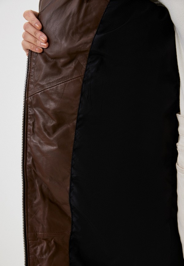 фото Куртка кожаная утепленная снежная королева