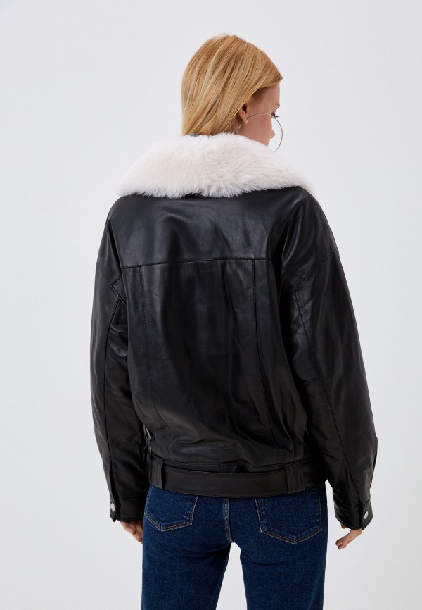 фото Куртка кожаная утепленная снежная королева