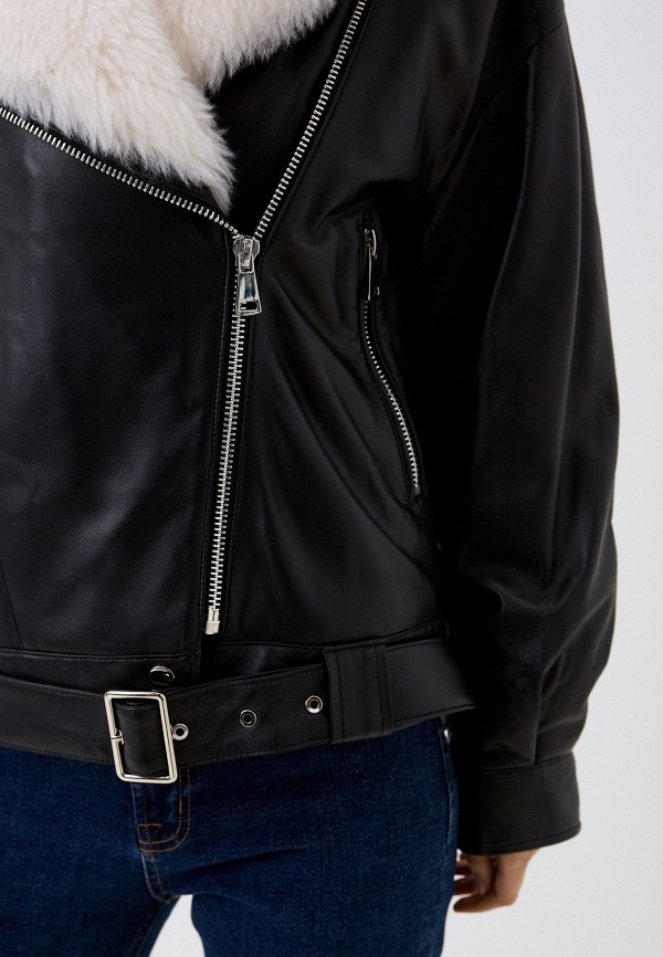 фото Куртка кожаная утепленная снежная королева