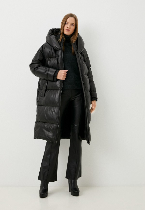 фото Куртка кожаная утепленная снежная королева