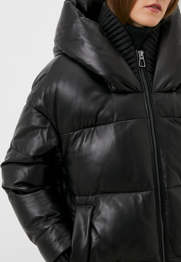 фото Куртка кожаная утепленная снежная королева