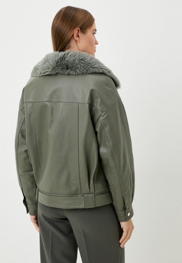 фото Куртка кожаная утепленная снежная королева