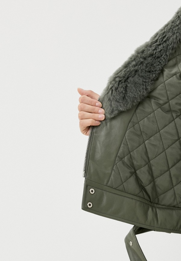 фото Куртка кожаная утепленная снежная королева