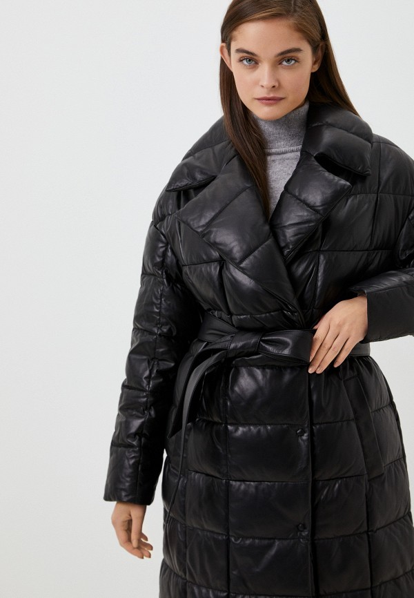 фото Куртка кожаная утепленная снежная королева