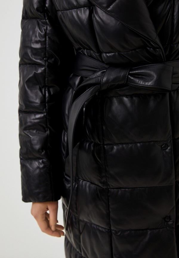 фото Куртка кожаная утепленная снежная королева