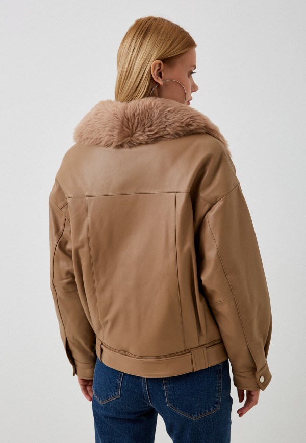 фото Куртка кожаная утепленная снежная королева