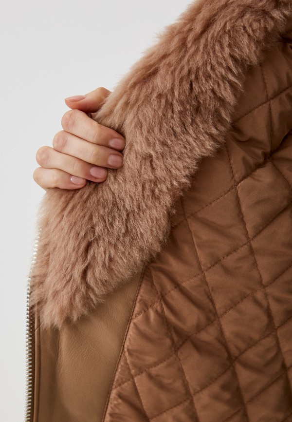 фото Куртка кожаная утепленная снежная королева