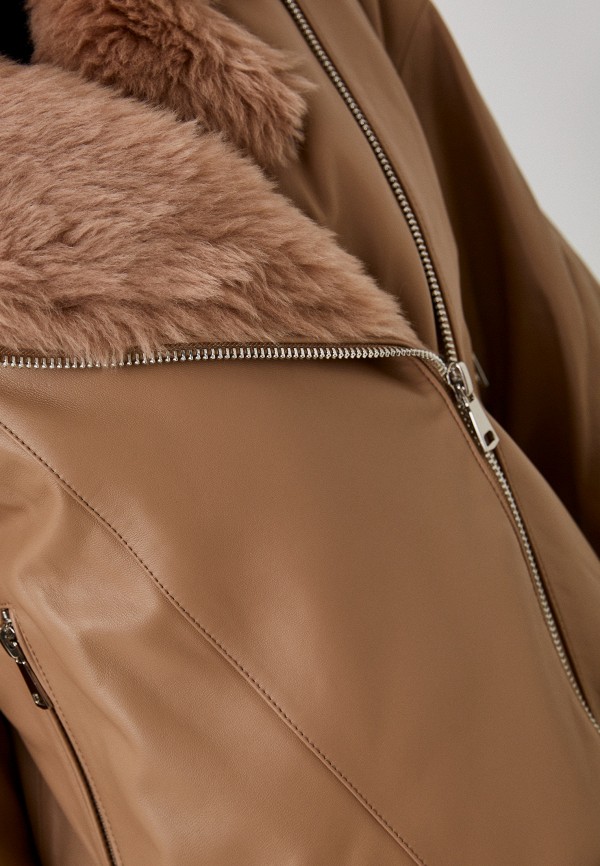 фото Куртка кожаная утепленная снежная королева