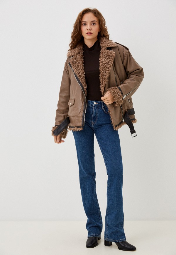 фото Куртка кожаная утепленная снежная королева