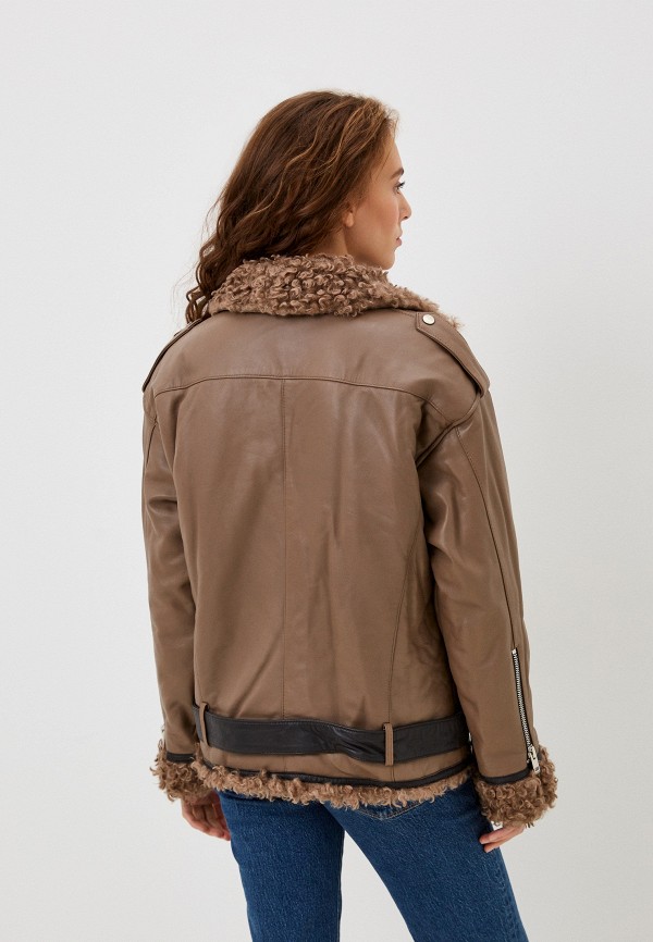 фото Куртка кожаная утепленная снежная королева