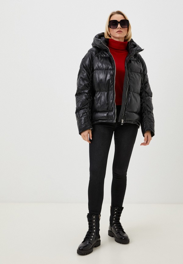 фото Куртка кожаная утепленная снежная королева