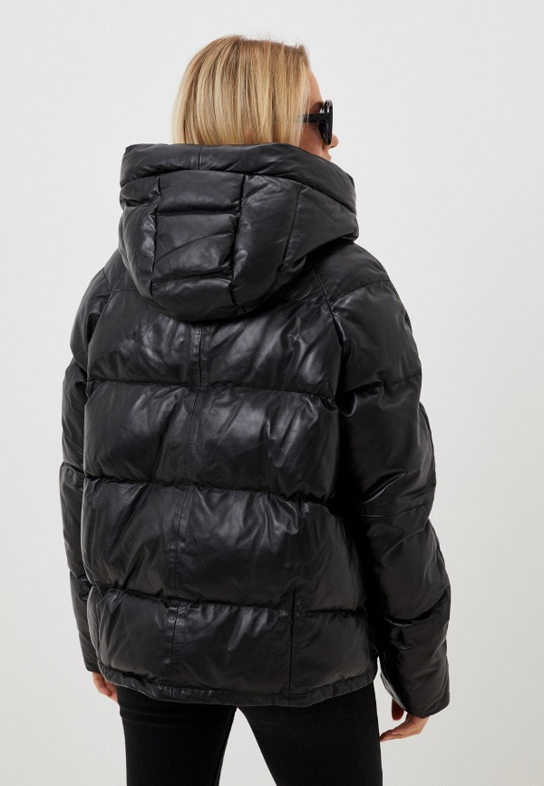 фото Куртка кожаная утепленная снежная королева