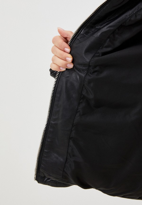 фото Куртка кожаная утепленная снежная королева