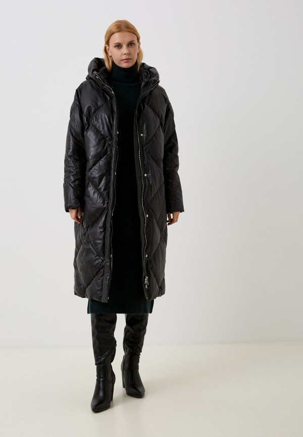 фото Куртка кожаная утепленная снежная королева