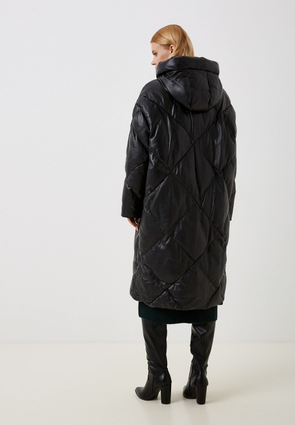 фото Куртка кожаная утепленная снежная королева