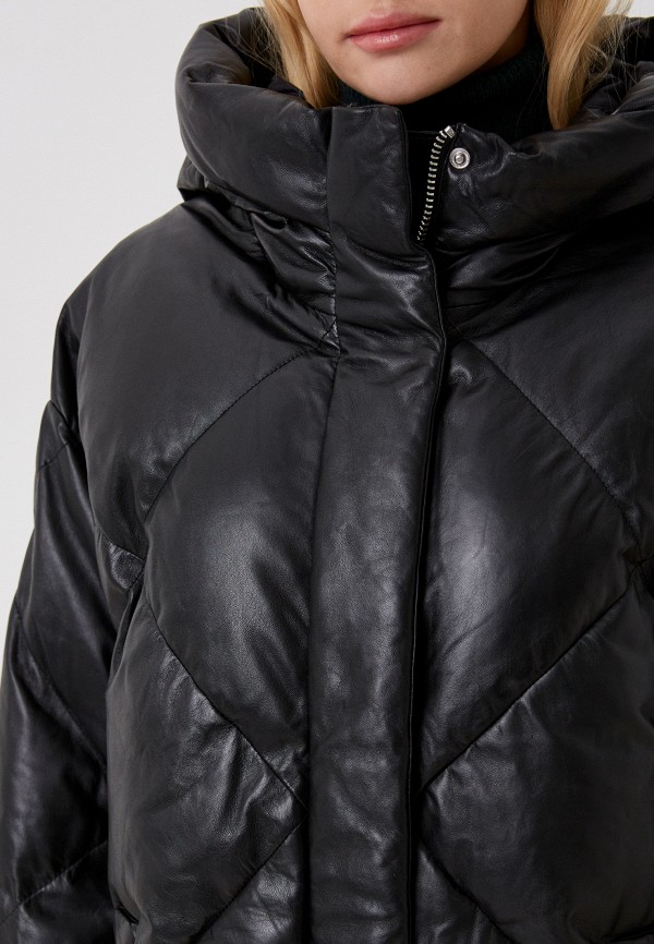 фото Куртка кожаная утепленная снежная королева