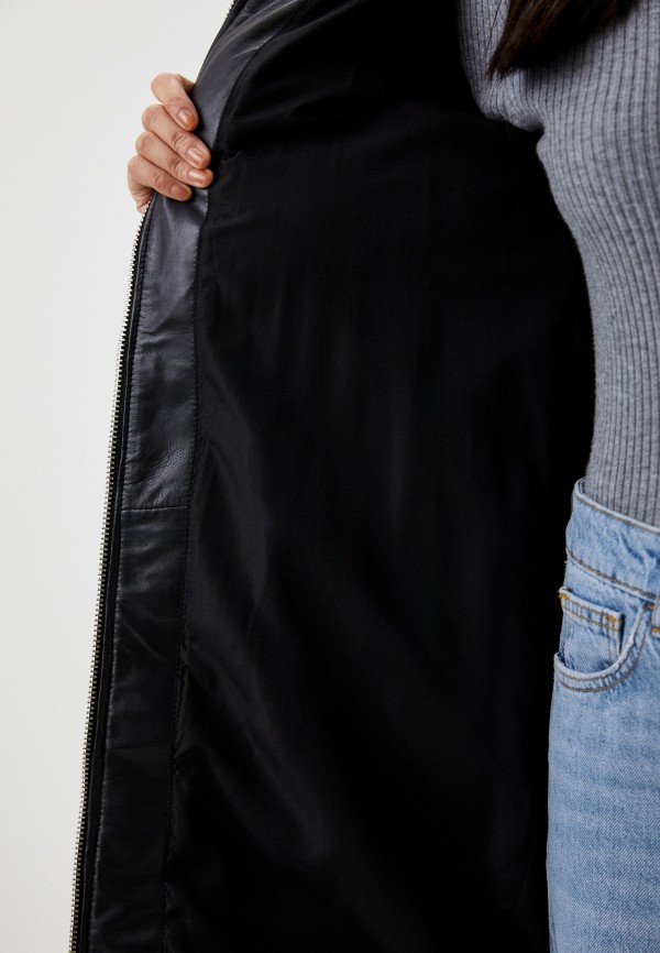 фото Куртка кожаная утепленная снежная королева