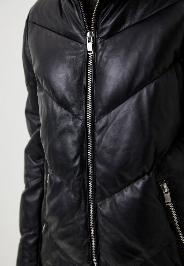 фото Куртка кожаная утепленная снежная королева