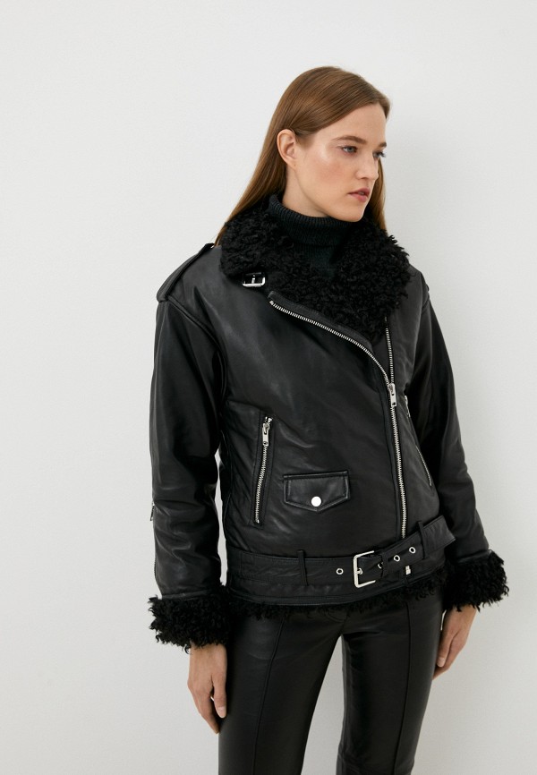 фото Куртка кожаная утепленная снежная королева