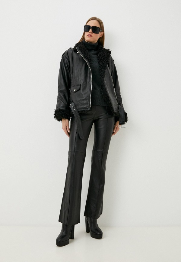 фото Куртка кожаная утепленная снежная королева