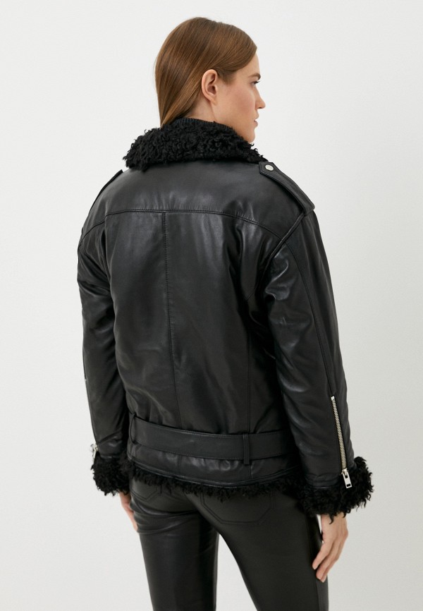 фото Куртка кожаная утепленная снежная королева