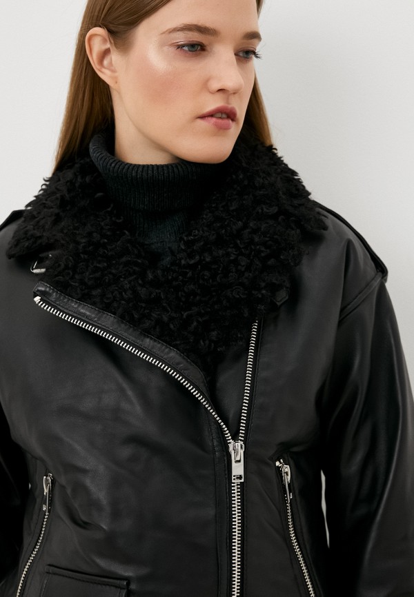 фото Куртка кожаная утепленная снежная королева