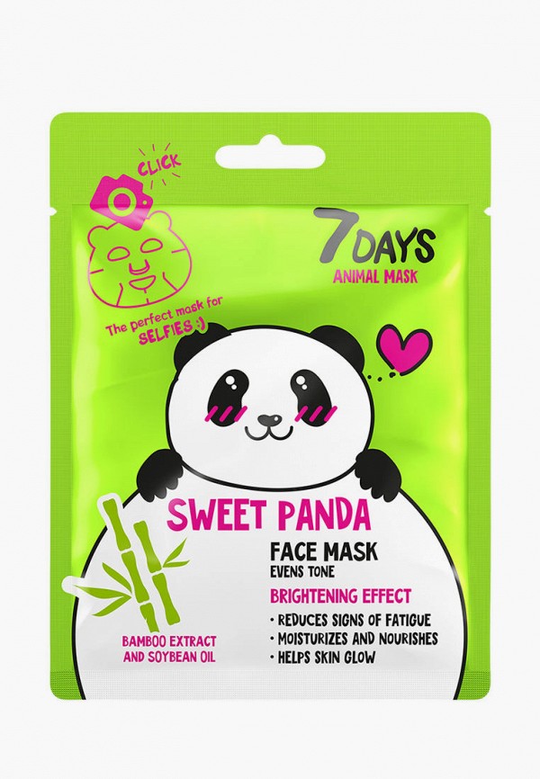 Маска для лица 7Days Ukraine, Черный, выравнивающая тон SWEET PANDA с экстрактом Бамбука и Соевым маслом, 28 г
Маска для лица 7Days Ukraine, Черный, выравнивающая тон SWEET PANDA с экстрактом Бамбука и Соевым маслом, 28 г