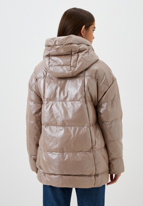 фото Куртка кожаная утепленная снежная королева