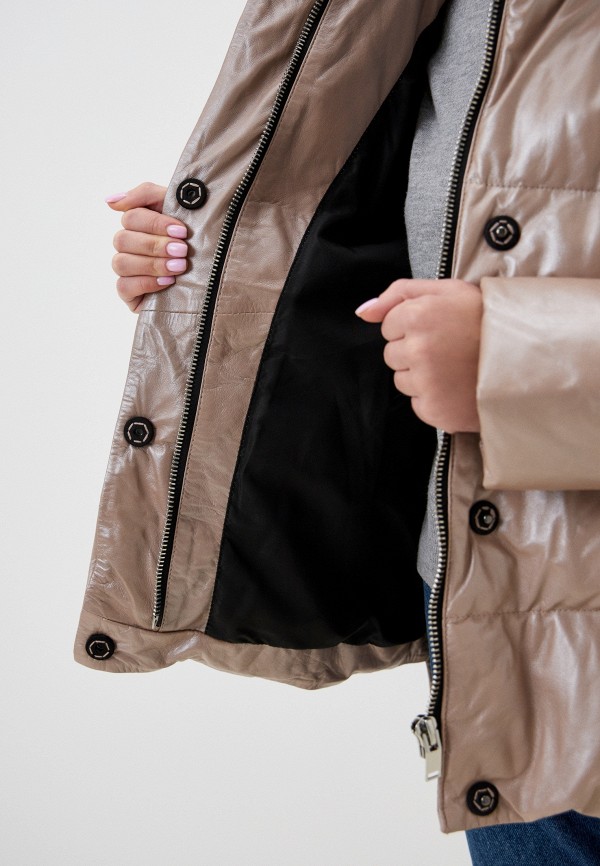 фото Куртка кожаная утепленная снежная королева