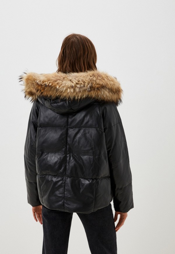 фото Куртка кожаная утепленная снежная королева