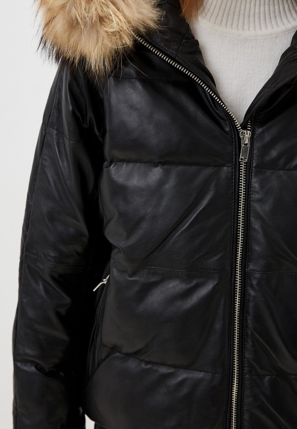 фото Куртка кожаная утепленная снежная королева