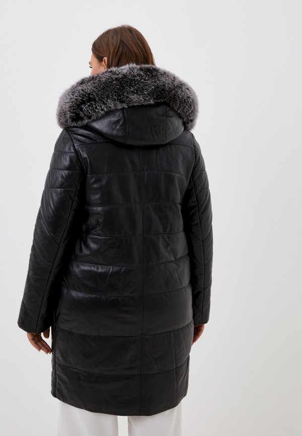 фото Куртка кожаная утепленная снежная королева