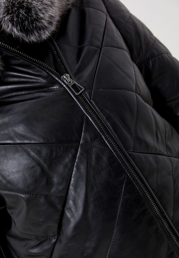 фото Куртка кожаная утепленная снежная королева