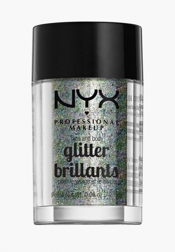 Глиттер Nyx Professional Makeup, Серебряный, Face & Body Glitter, оттенок 06, Crystal, 2,5 г
Глиттер Nyx Professional Makeup, Серебряный, Face & Body Glitter, оттенок 06, Crystal, 2,5 г