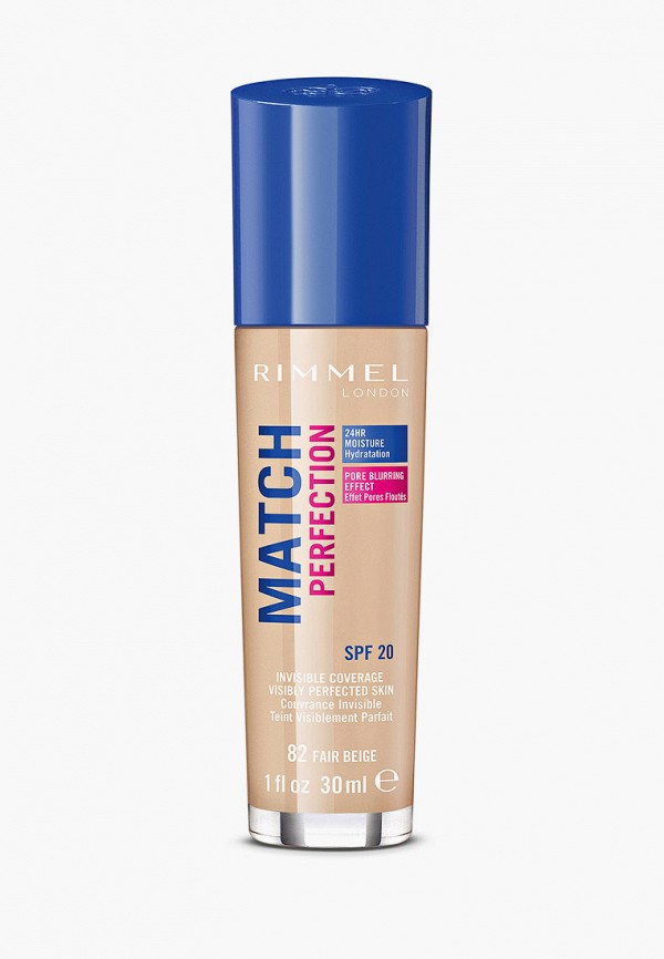 Тональное средство Rimmel, Бежевый, Match Perfection 24 HR Moisture Hydratation, тон 082 - Fair Beige, 30 мл
Тональное средство Rimmel, Бежевый, Match Perfection 24 HR Moisture Hydratation, тон 082 - Fair Beige, 30 мл