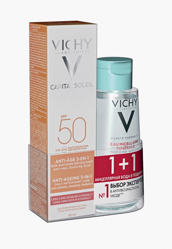 Набор для ухода за лицом Vichy, Прозрачный, CAPITAL IDEAL SOLEIL солнцезащитный антивозрастной уход 3в1 с антиоксидантами SPF50, 50 мл, + Мицеллярная вода с минералами, 100 мл, в подарок
Набор для ухода за лицом Vichy, Прозрачный, CAPITAL IDEAL SOLEIL солнцезащитный антивозрастной уход 3в1 с антиоксидантами SPF50, 50 мл, + Мицеллярная вода с минералами, 100 мл, в подарок