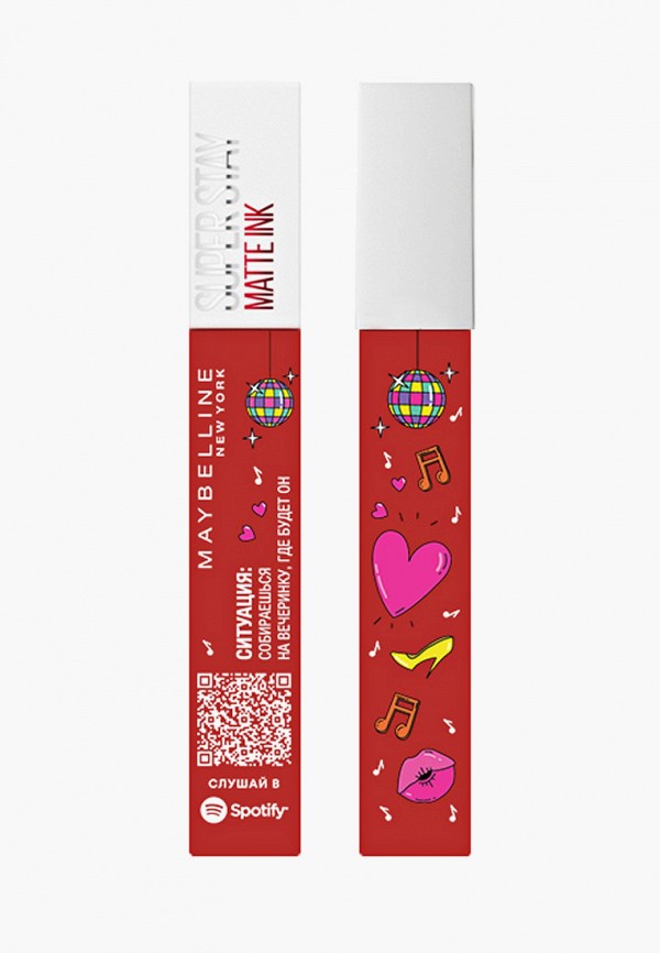 Помада Maybelline New York, Красный, "Super Stay Matte Ink" x Spotify, оттенок 118 Dance (Ситуация: Собираешься на вечеринку, где будет он), 5 мл
Помада Maybelline New York, Красный, "Super Stay Matte Ink" x Spotify, оттенок 118 Dance (Ситуация: Собираешься на вечеринку, где будет он), 5 мл