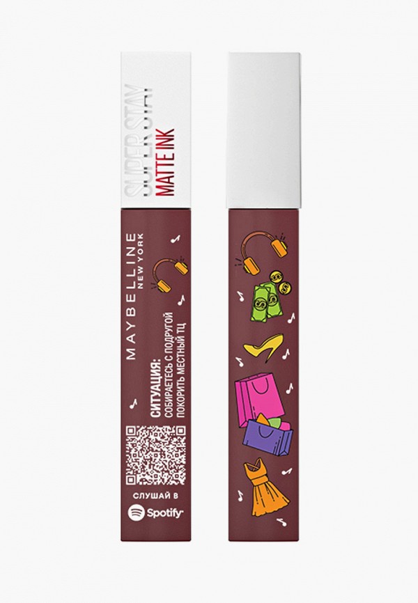 Помада Maybelline New York, Коричневый, "Super Stay Matte Ink" x Spotify, оттенок 160 Mover (Ситуация: Собираешься с подругой покорить местный ТЦ), 5 мл
Помада Maybelline New York, Коричневый, "Super Stay Matte Ink" x Spotify, оттенок 160 Mover (Ситуация: Собираешься с подругой покорить местный ТЦ), 5 мл