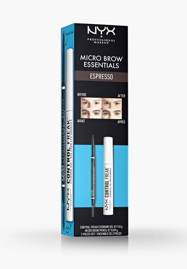 Набор для макияжа бровей Nyx Professional Makeup, Коричневый, "MICRO BROW ESSENTIALS", ESPRESSO, гель для бровей Control Freak Brow Gel, карандаш для бровей Micro Brow Pencil
Набор для макияжа бровей Nyx Professional Makeup, Коричневый, "MICRO BROW ESSENTIALS", ESPRESSO, гель для бровей Control Freak Brow Gel, карандаш для бровей Micro Brow Pencil