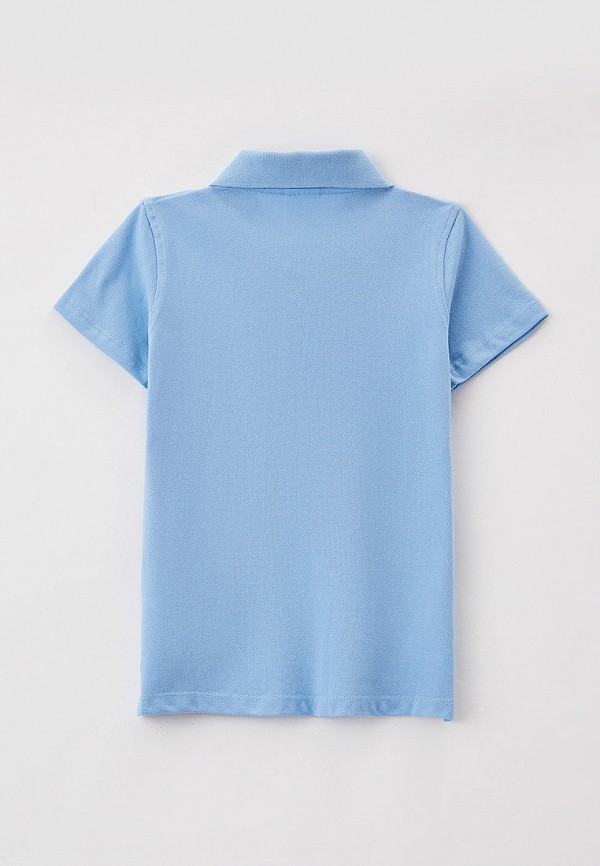 фото Поло button blue