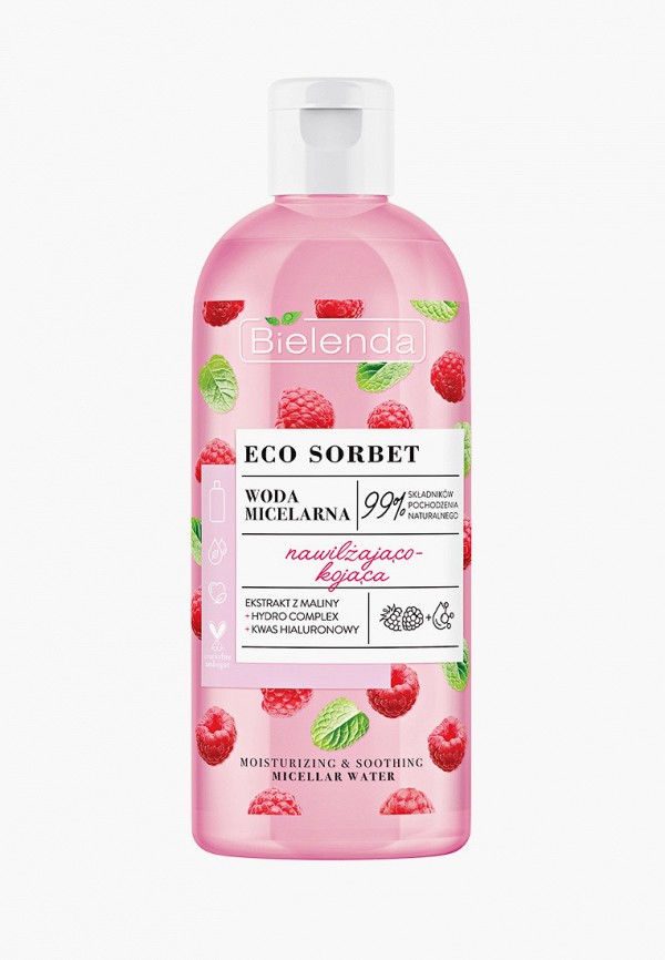 Мицеллярная вода Bielenda, Прозрачный, ECO SORBET Raspberry увлажняющая и успокаивающая, 500 мл
Мицеллярная вода Bielenda, Прозрачный, ECO SORBET Raspberry увлажняющая и успокаивающая, 500 мл