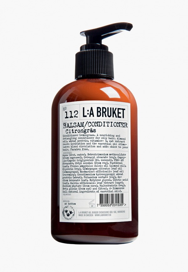Кондиционер для волос La Bruket, Прозрачный, 112, Citrongras/Lemongrass Balsam/Conditioner, 240 мл
Кондиционер для волос La Bruket, Прозрачный, 112, Citrongras/Lemongrass Balsam/Conditioner, 240 мл