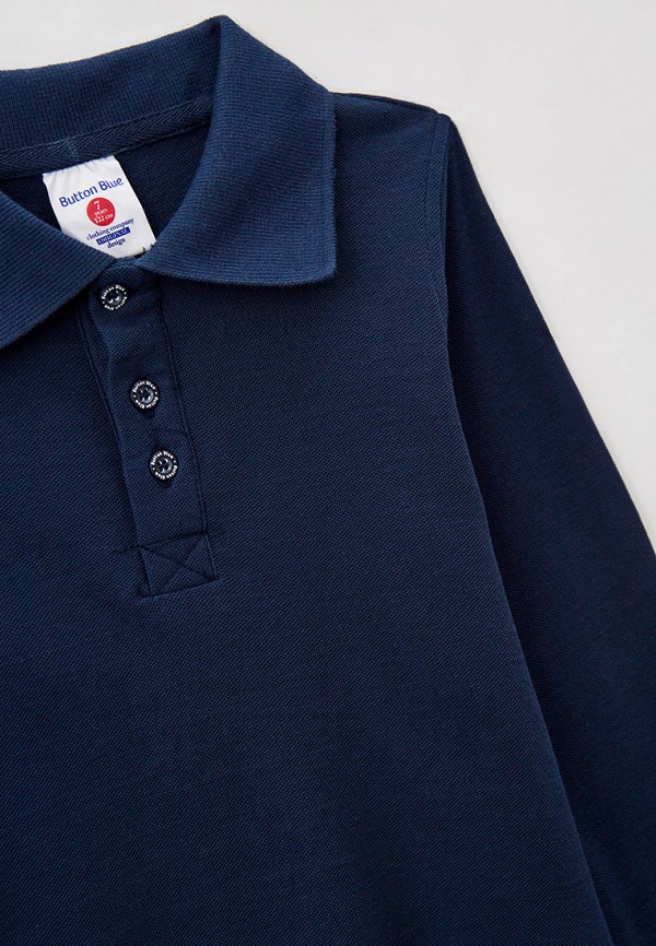 фото Поло button blue