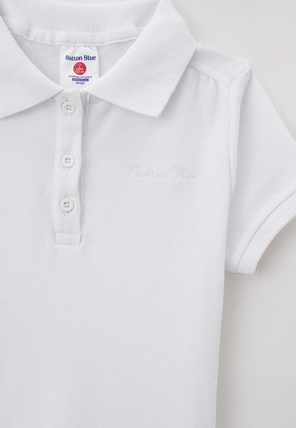 фото Поло button blue